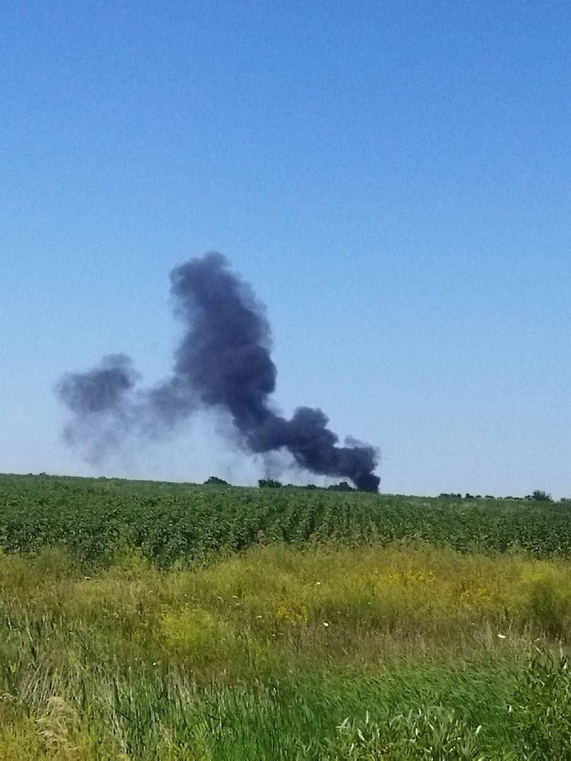 Взрыв в районе Дебальцево