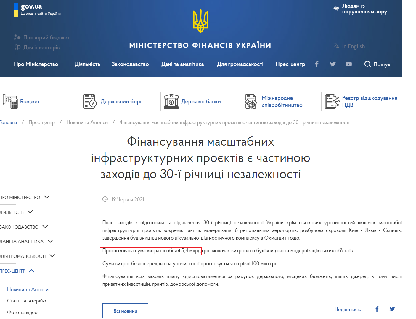 Сколько будет стоить День Независимости Украины