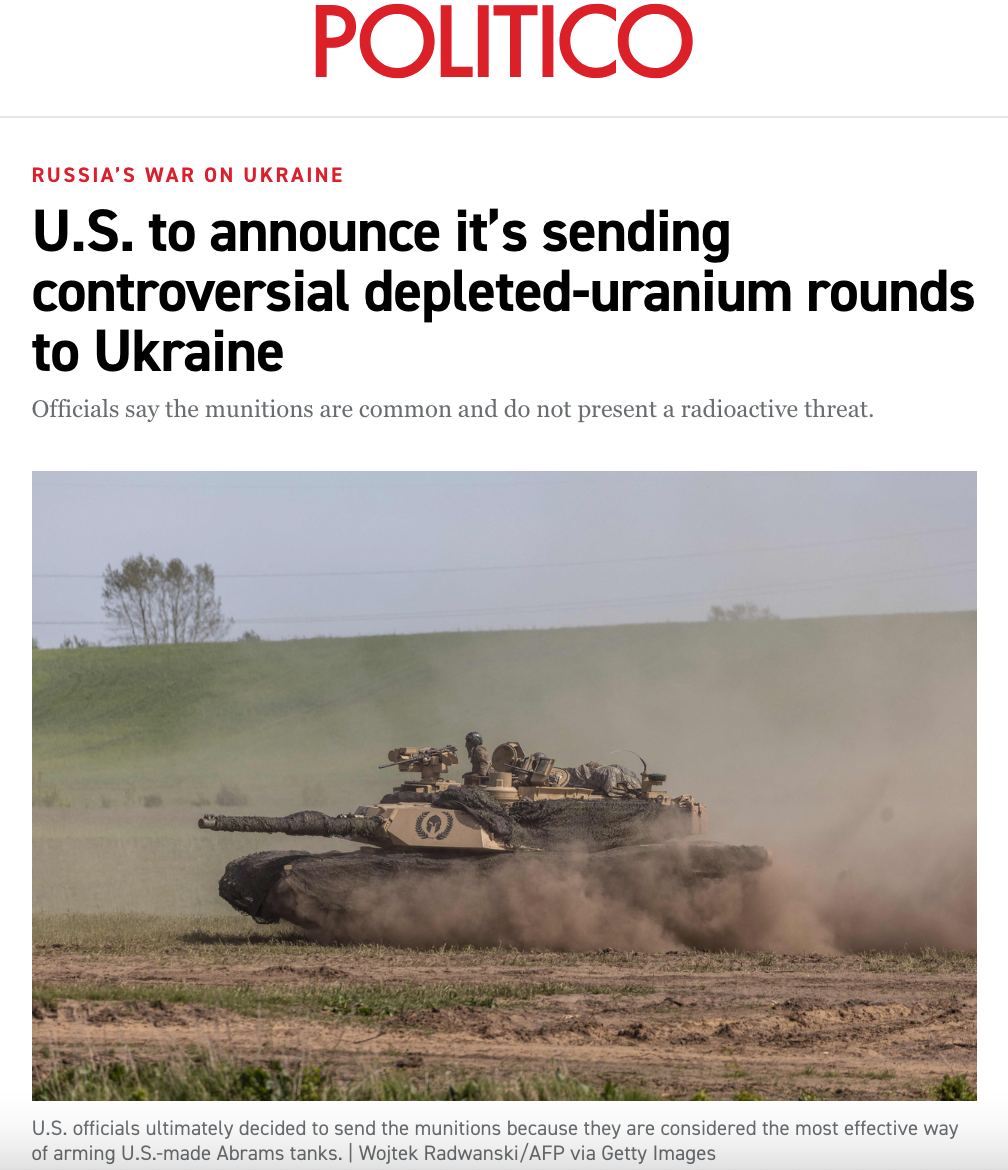 США объявят о поставке Киеву снарядов с обедненным ураном